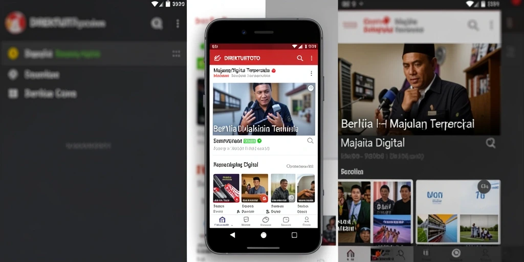 Tampilan antarmuka pengguna aplikasi Majalah Digital yang menarik.