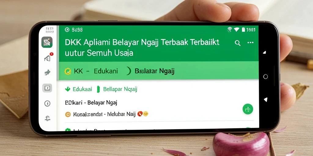 Antarmuka DKK yang intuitif untuk Belajar Ngaji dengan fitur interaktif.