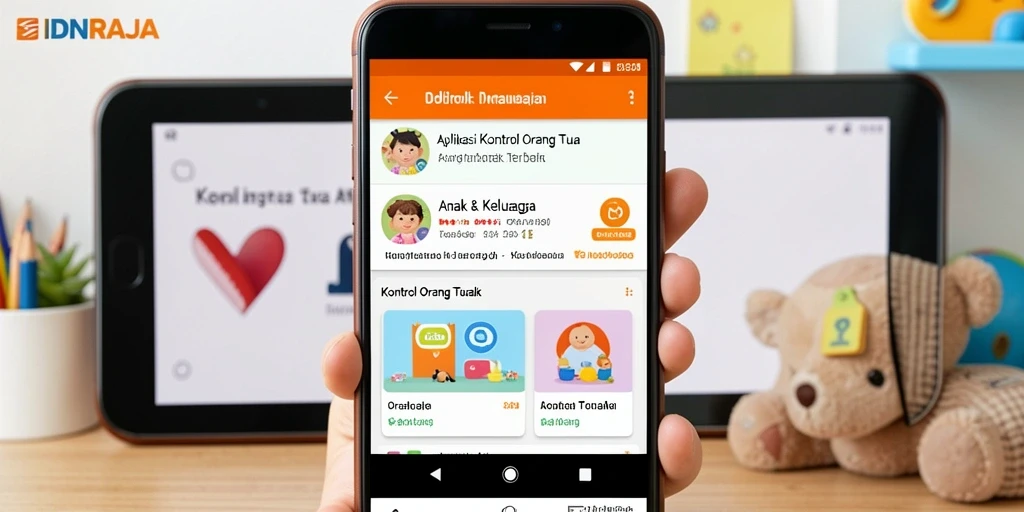 Antarmuka IDNRAJA yang user-friendly untuk kontrol orang tua anak.