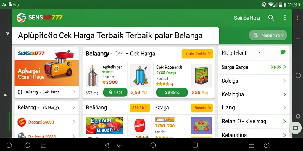 Antarmuka SENSASI777 yang menampilkan berbagai pilihan harga produk.