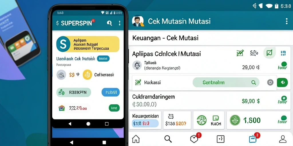 Tampilan antarmuka SUPERSPIN yang intuitif untuk cek mutasi keuangan.